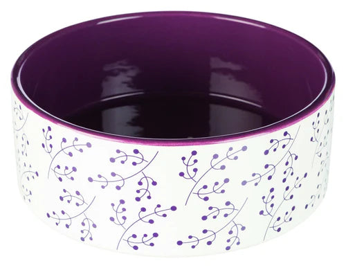 25124 Ceramic bowl, 1.4 l/diam. 20 cm, white/berry