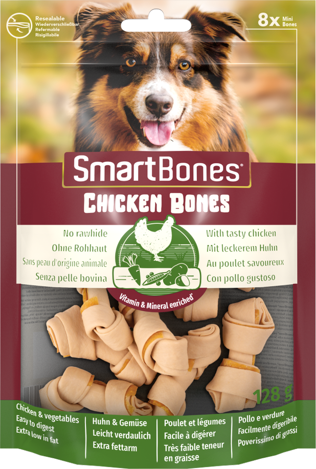 Smart Bones Chicken Bones Mini (x8) , 128g