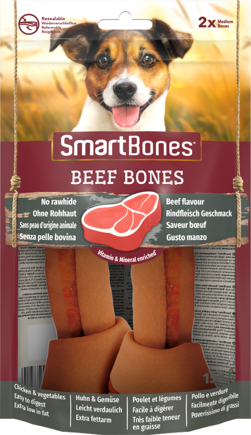 Smart Bones Beef Bones Medium (x2) , 158g