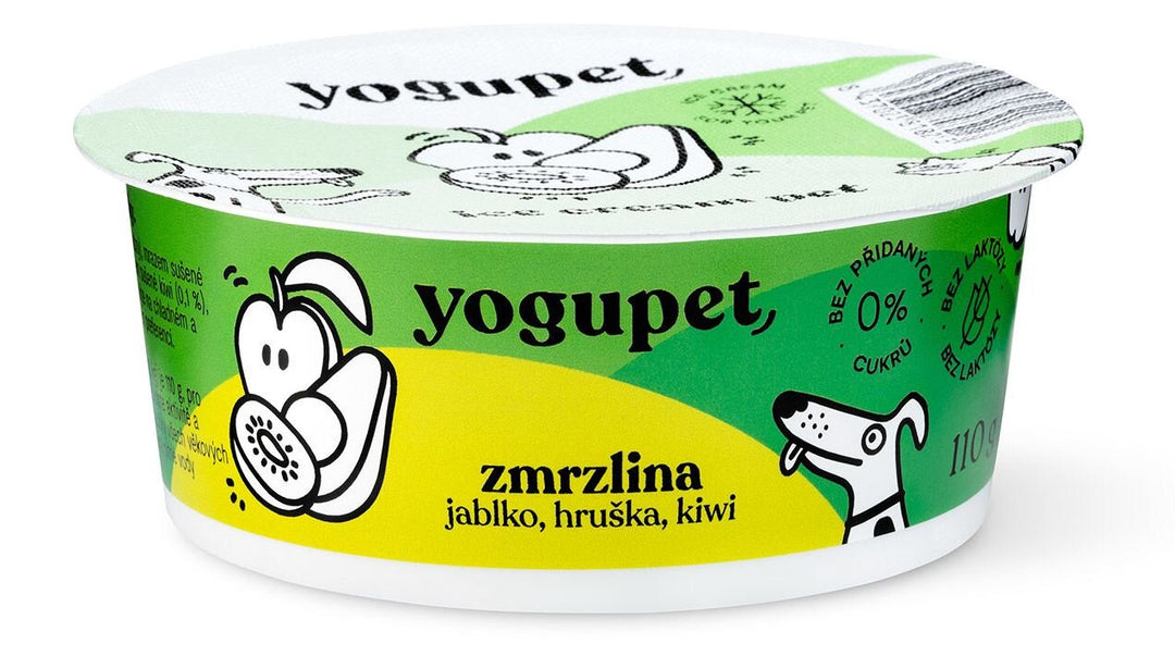 Yogupet ice cream for dogs and cats - with  Apple, Pear And Kiwi 110g