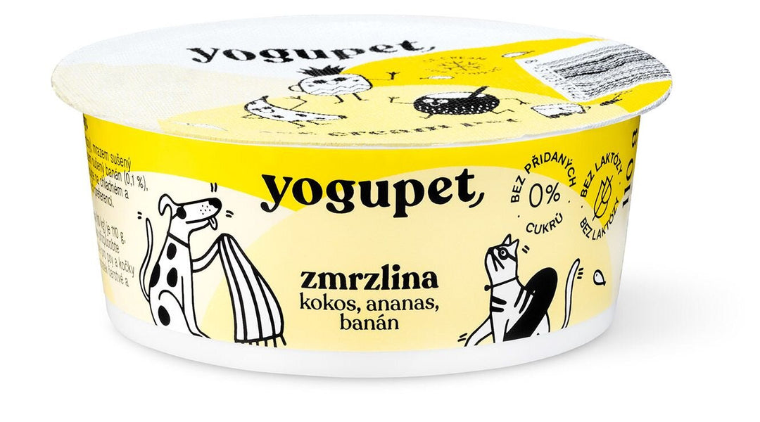Yogupet ice cream for dogs and cats – with coconut, pineapple and banana 110g
