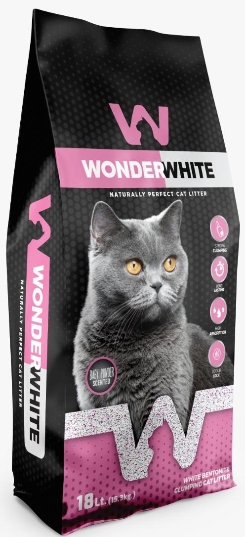 Wonder White Cat Litter, Baby Powder