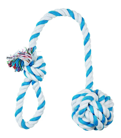 3269 - playing rope with wooven ball