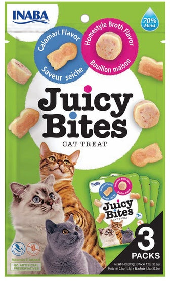 Inaba Juicy Bites cat treats - Calamari & Broth