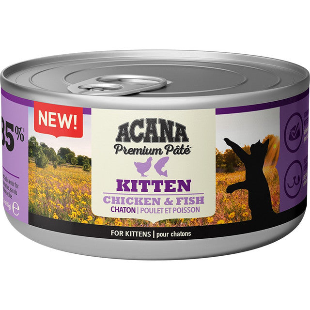 Acana cat tin Premium Pate Kitten, Chicken & Fish recipe, 85g