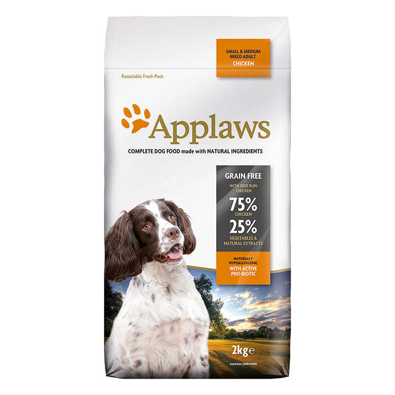 Applaws dog dry, Adult Small & Medium breed, Chicken, 2 Kg