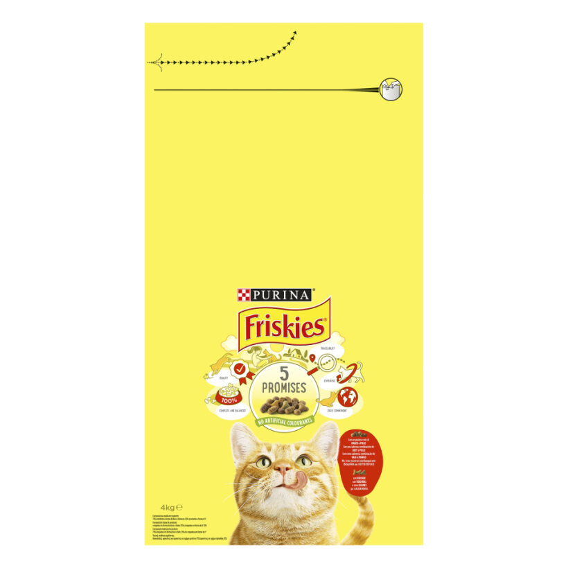 Friskies cat Dry Beef, Liver and Vegetables, 2 Kgs