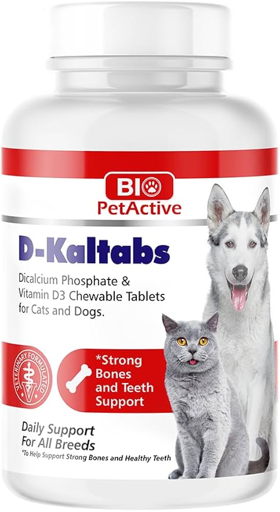 Bio PetActive D-Kaltabs Calcium Tablets Dogs & Cats 48 Tabs