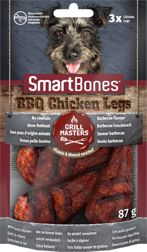 Smart Bones Grill Masters BBQ Chicken Legs (x3), 87g