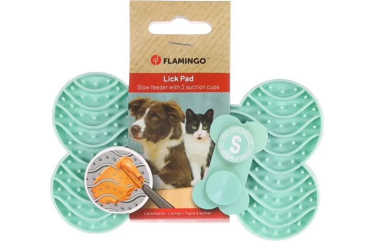 Flamingo Lick Pad Yumme Silicone Bone Small Mint Green