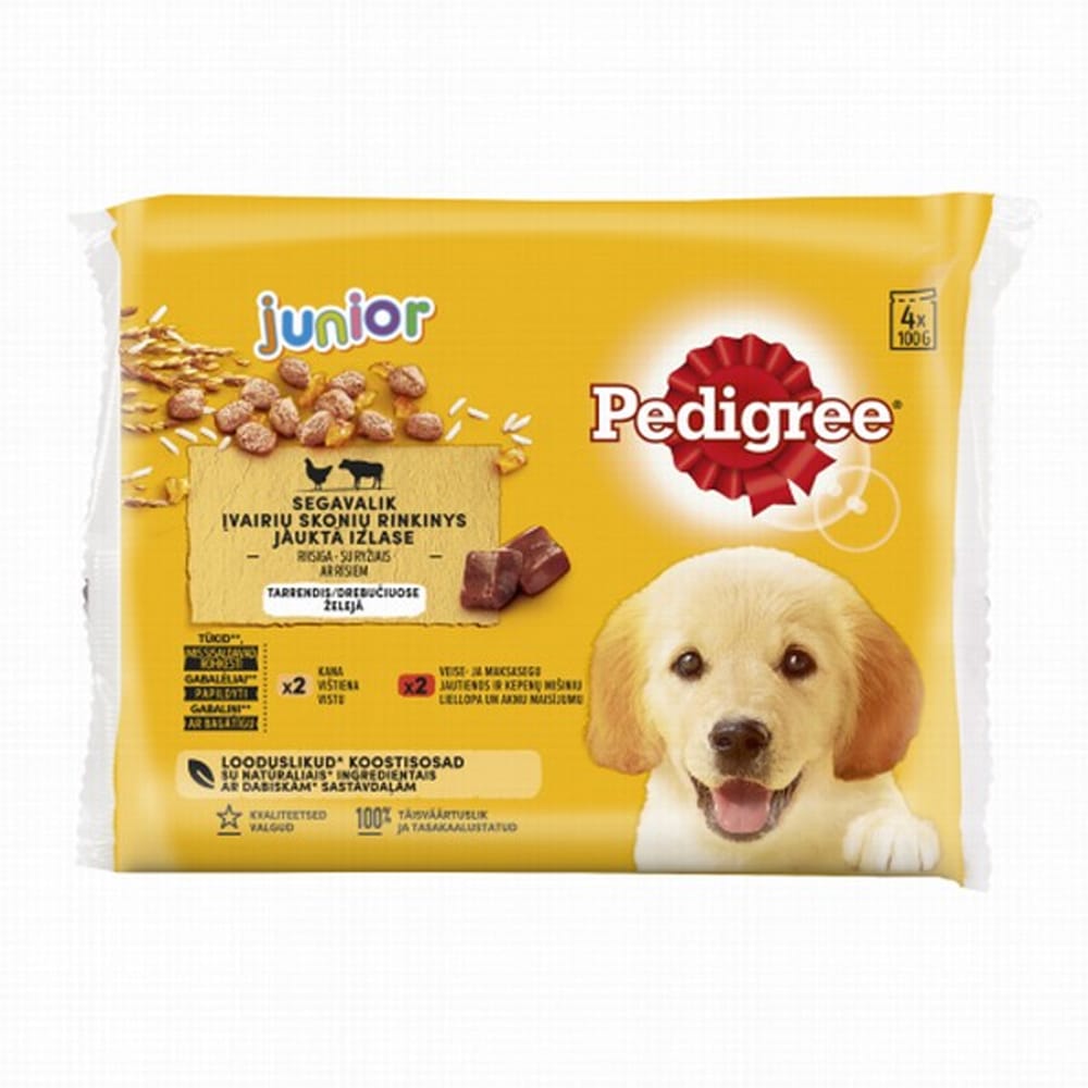 Pedigree Junior Pouches, 4 Pack