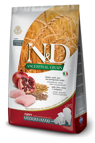 N & D Ancestral Grain Puppy Med/Maxi Chicken & Pomegranate