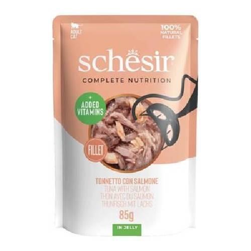 Schesir Pouch Tuna &amp; Salmon Mousse, Complete, 85g