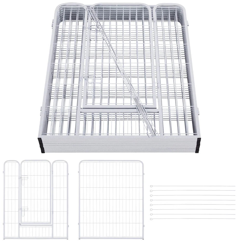 Metal Exercise Playpen (White)