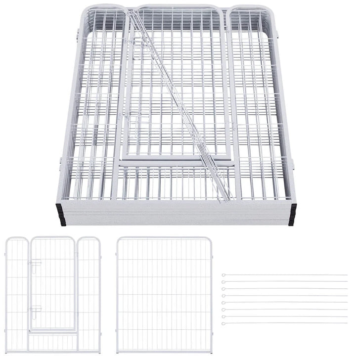 Metal Exercise Playpen (White)