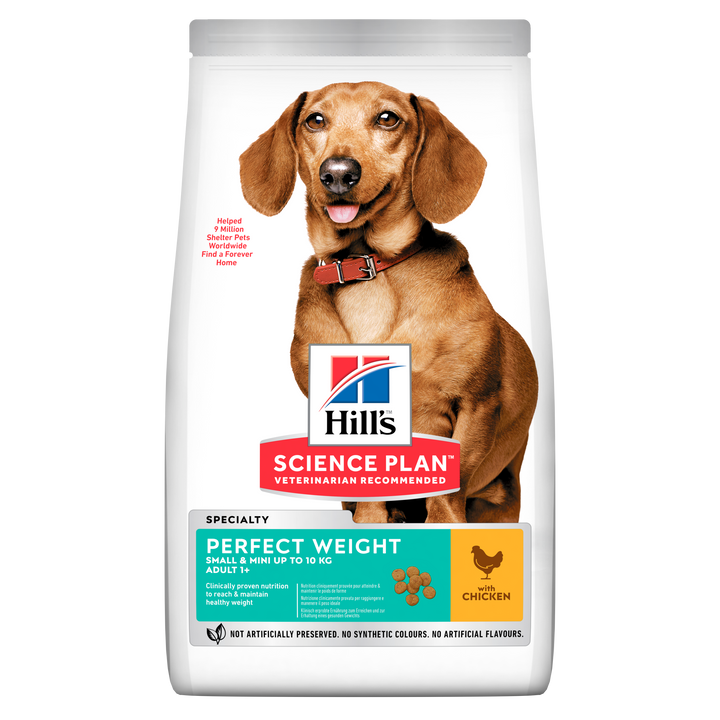Hill's Science Plan Adult 1-6 Perfect Weight Small/Mini Dog Food with Chicken