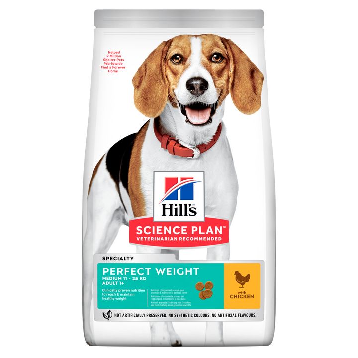 Hill's Science Plan Adult 1-6 Perfect Weight Medium Dog Food with Chicken