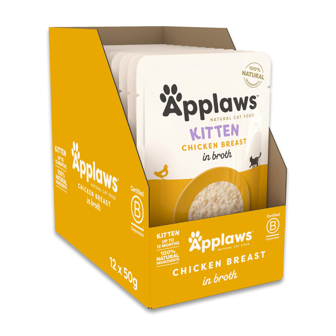 Applaws Pouches Kitten Chicken Breast in Broth, 50g - 1 bx (12pc)