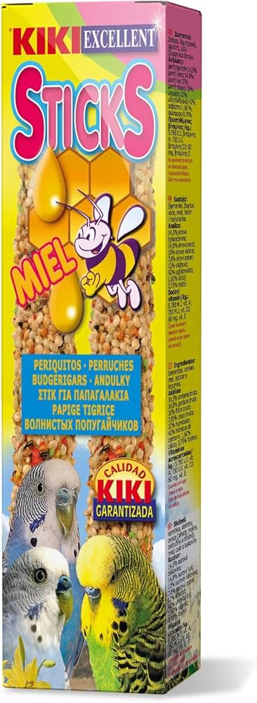 Kiki Excellent Sticks - Budgies, Honey, 60g