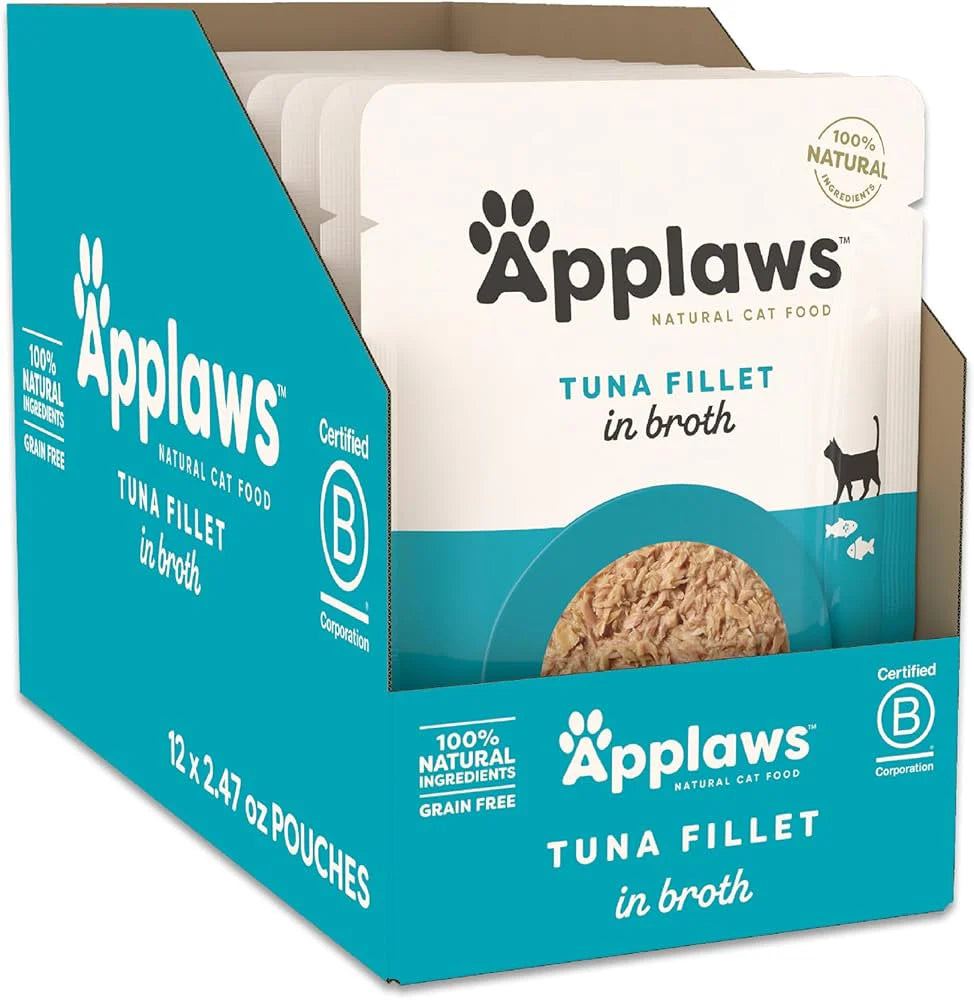 Applaws Pouches Tuna Fillet in Broth, 70g - 1 bx (12pc)