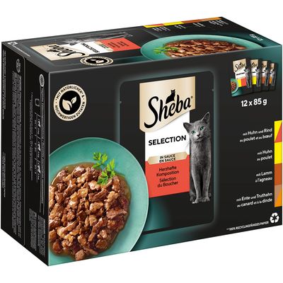 Sheba chicken/beef in sauce - 12 pack