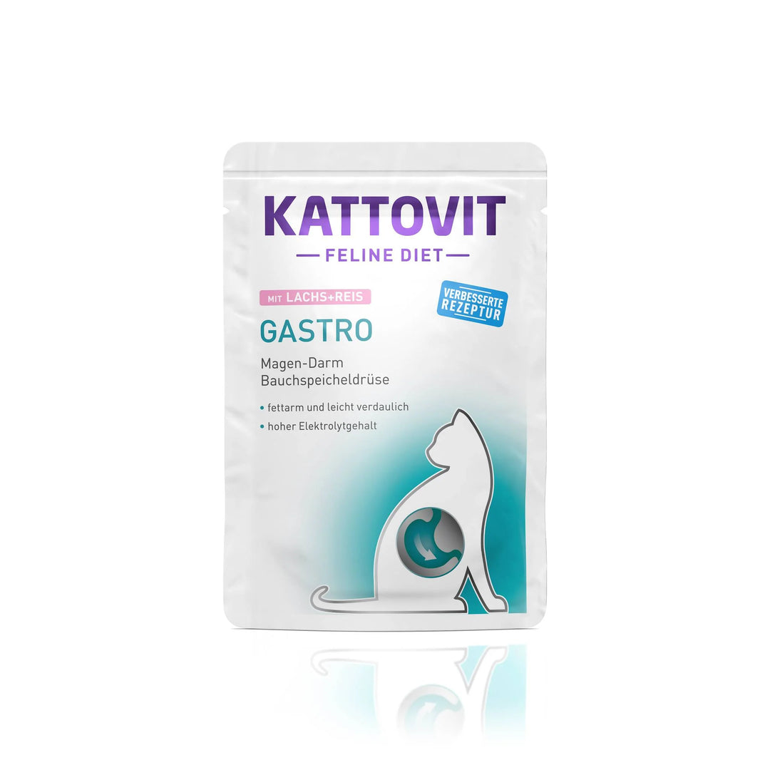 Kattovit Feline Diet Gastro Salmon/rice Pouch, 85g