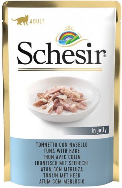 Schesir Cat Pouches 85g - Tuna with Hake in jelly