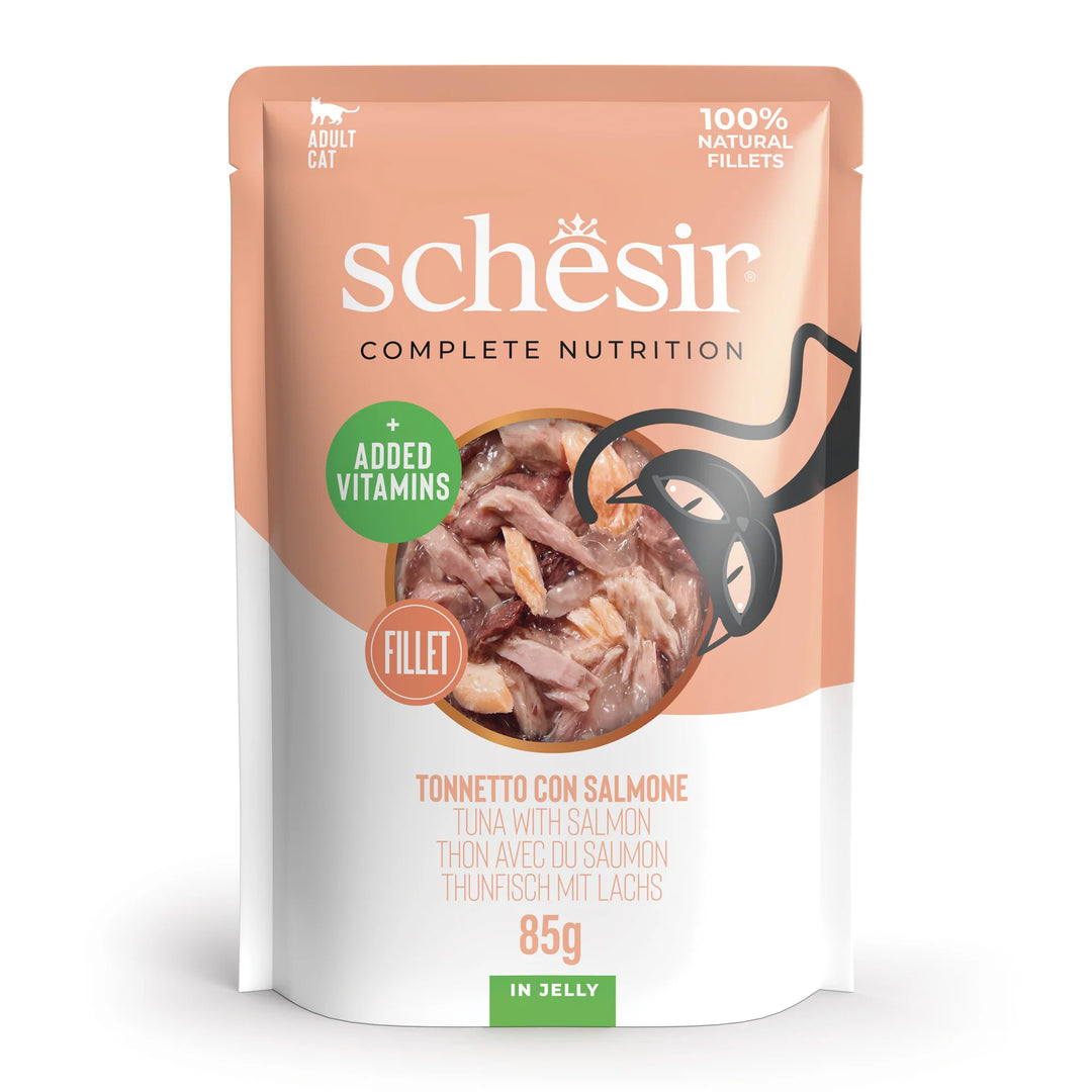 Schesir Cat Pouches Complete, 85g - Tuna Salmon in jelly