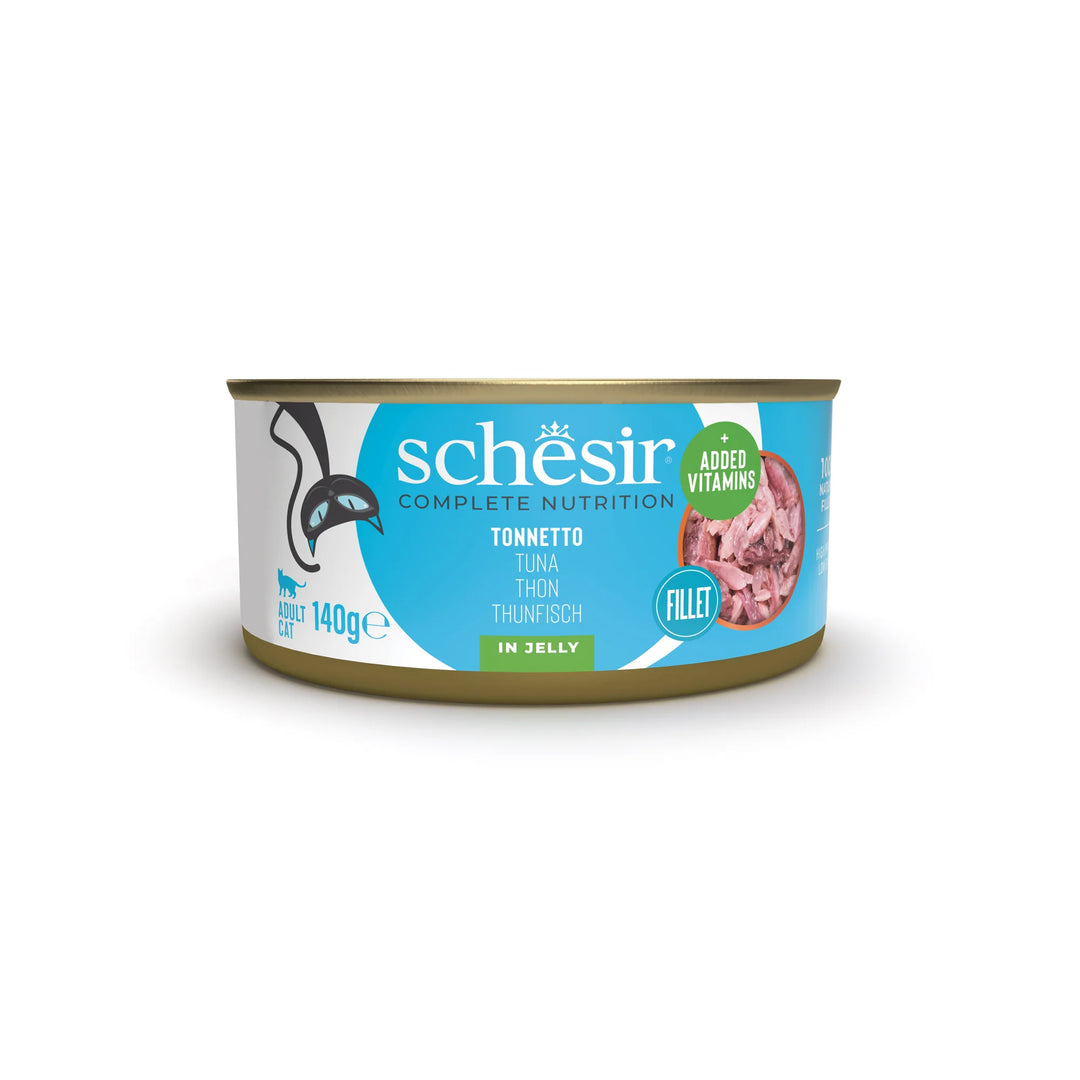 Schesir cat tin, Complete, 140g - Tuna in jelly