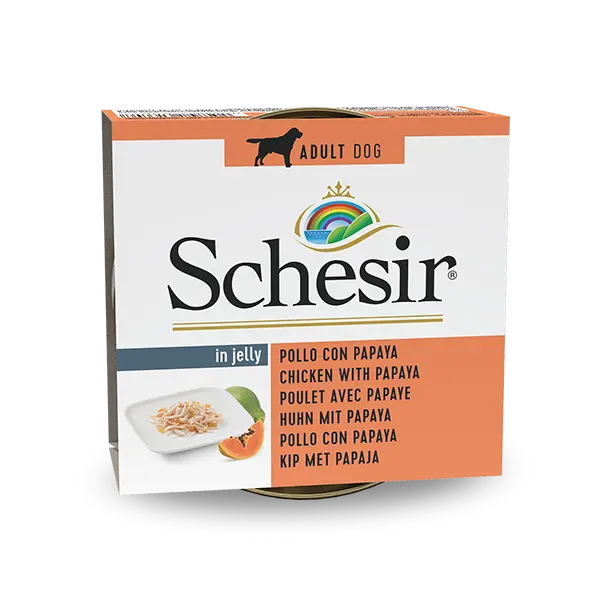 Schesir Dog tin 150g - Chicken with Papaya