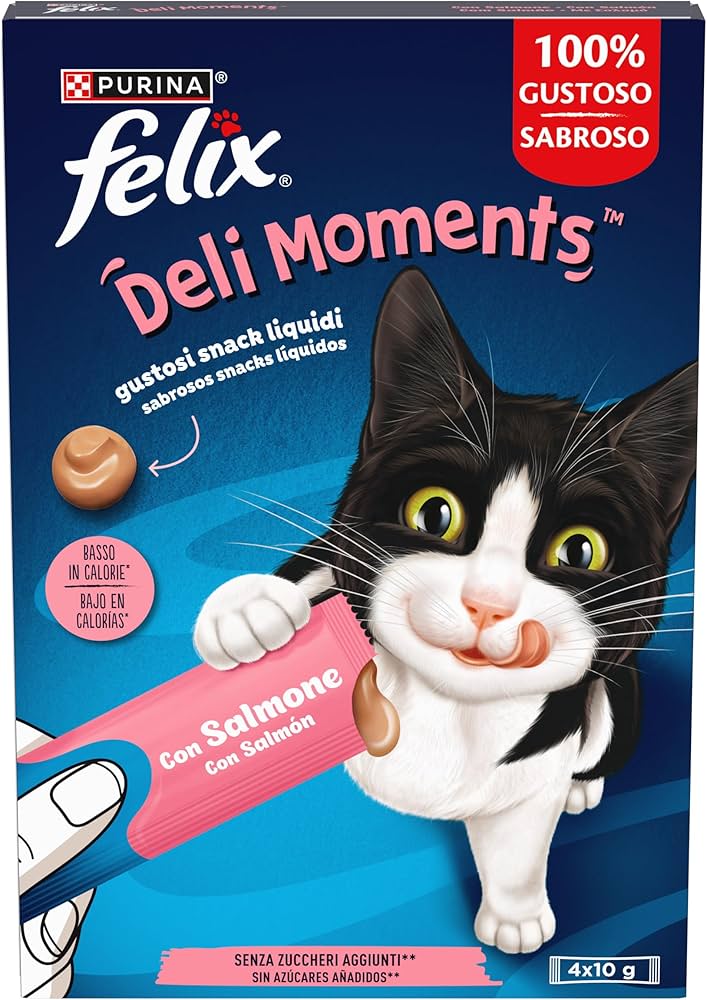 Felix Deli Moments Liquid Snack With Salmon 4x10g