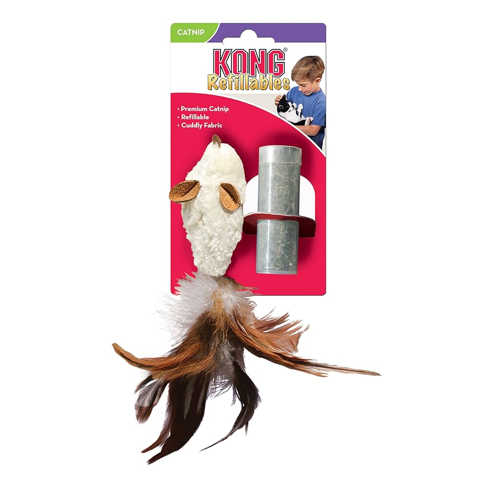 Kong Refillable Feather Mouse