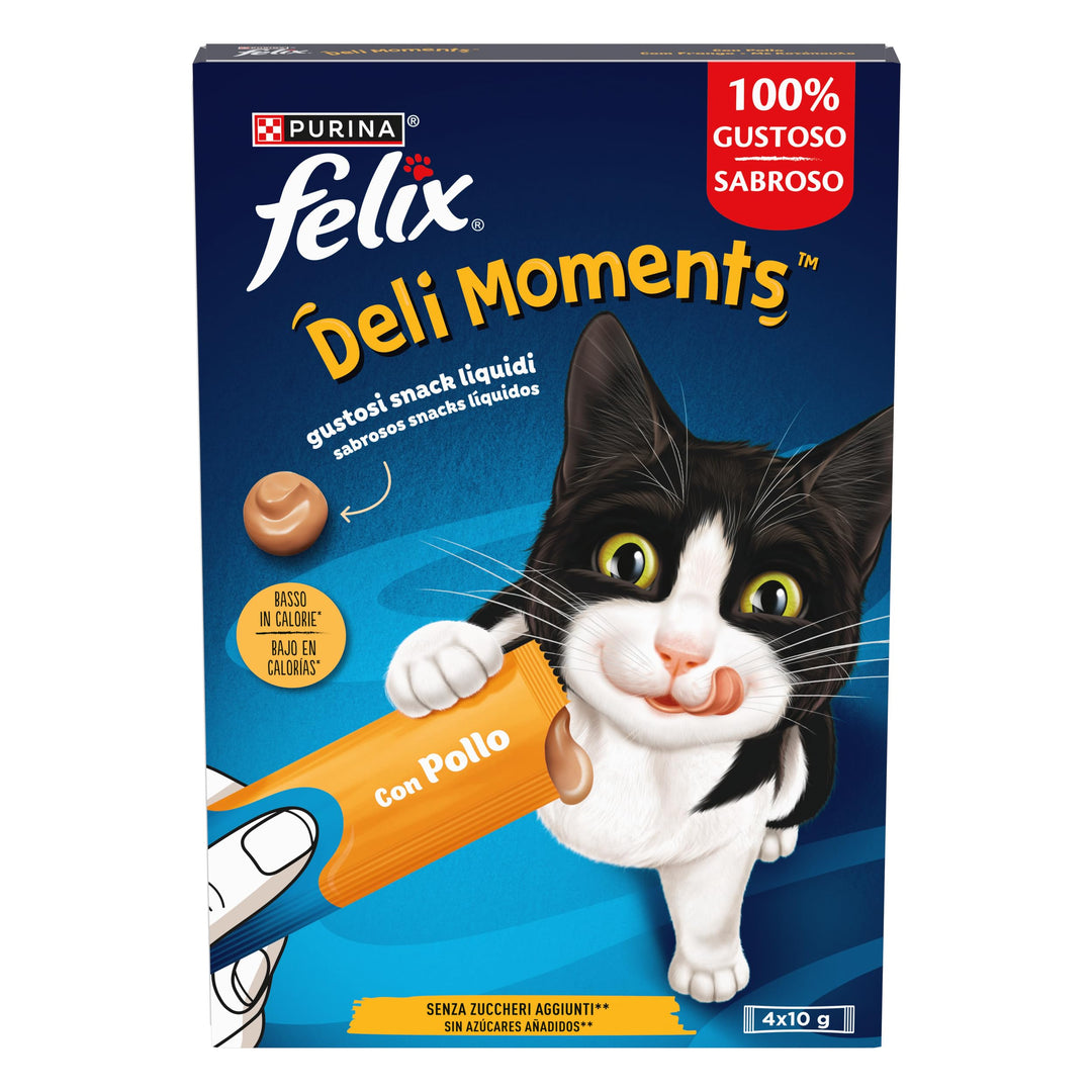 Felix Deli Moments Liquid Snack With Chicken 4x10g