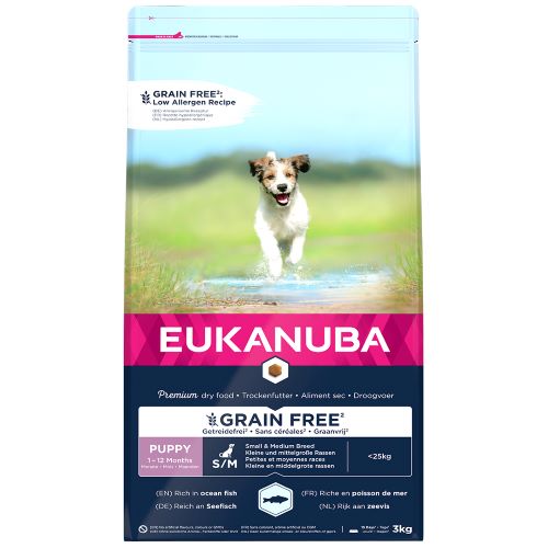 Eukanuba Grain free Puppy Small/Medium Breed (ocean fish)