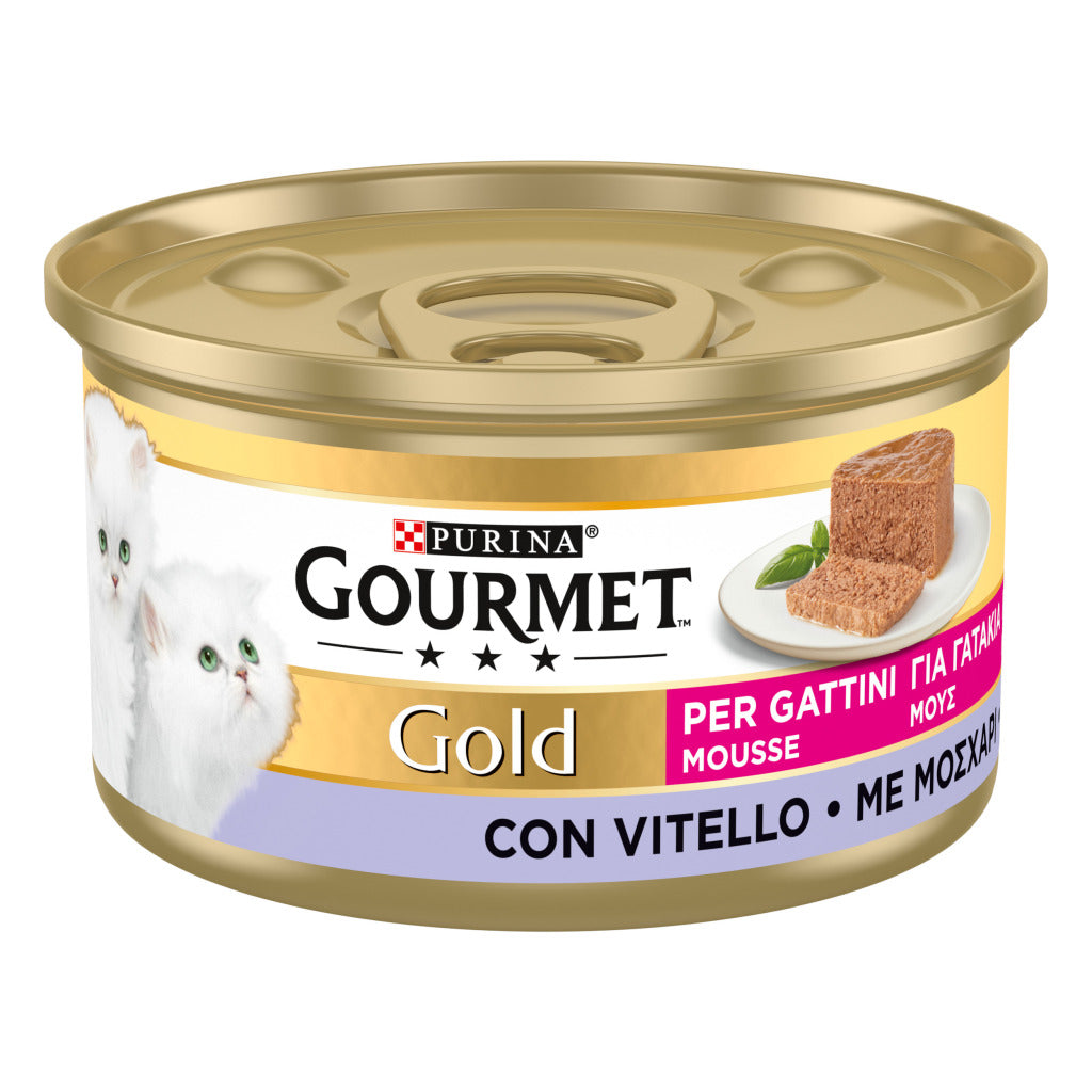 Gourmet Gold tins Mousse Kitten, Veal, 85g