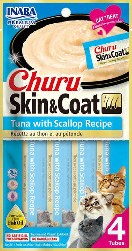 Churu- Skin & Coat Tuna & Scallop Recipe 4pc