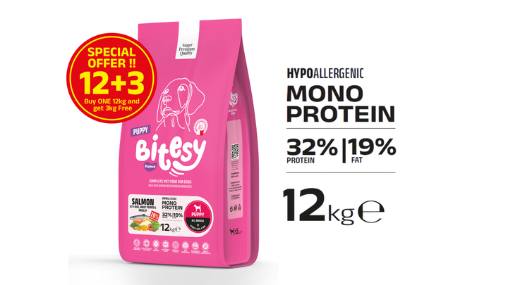 Bitesy Dog Mono Protein Puppy all breeds Salmon & Sweet Potato