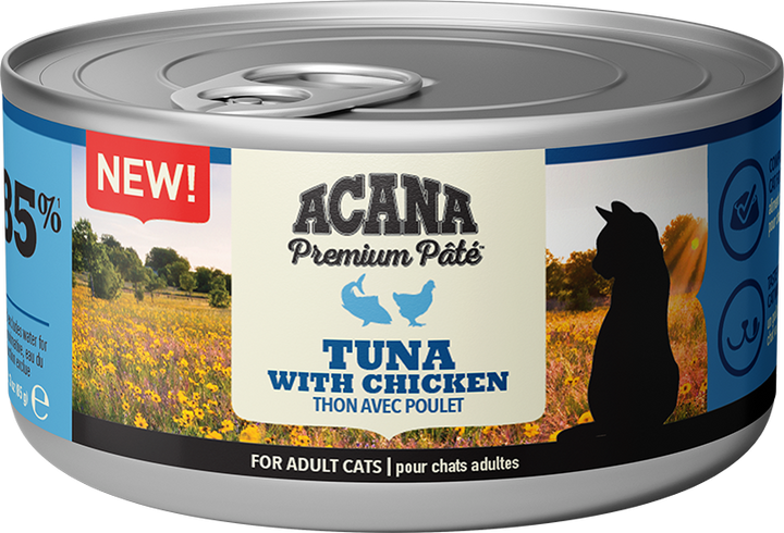 Acana cat tin Premium Pate Adult, Tuna with Chicken, 85g