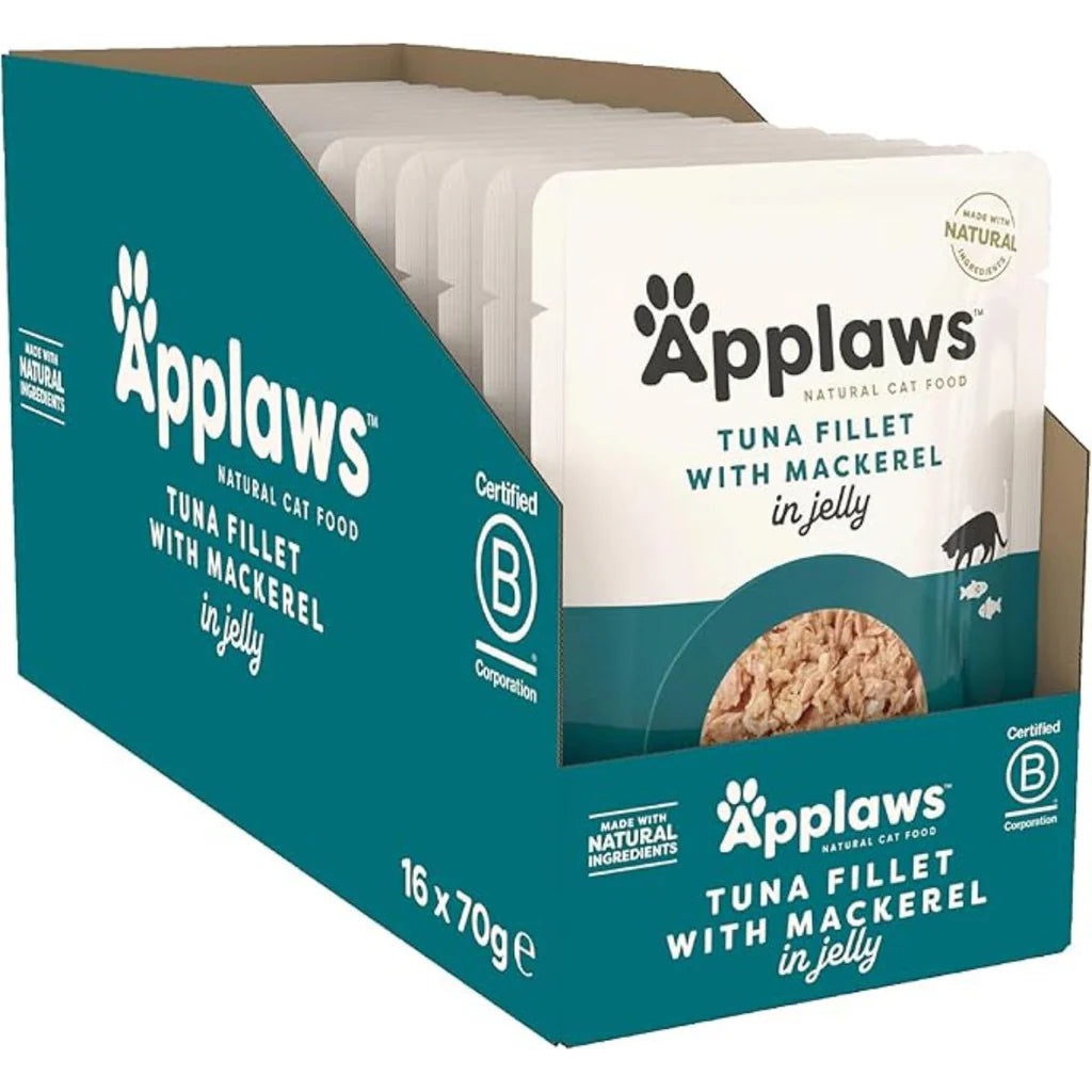 Applaws Pouches Tender Tuna with Mackerel in tasty Jelly - 1 bx (16pc)