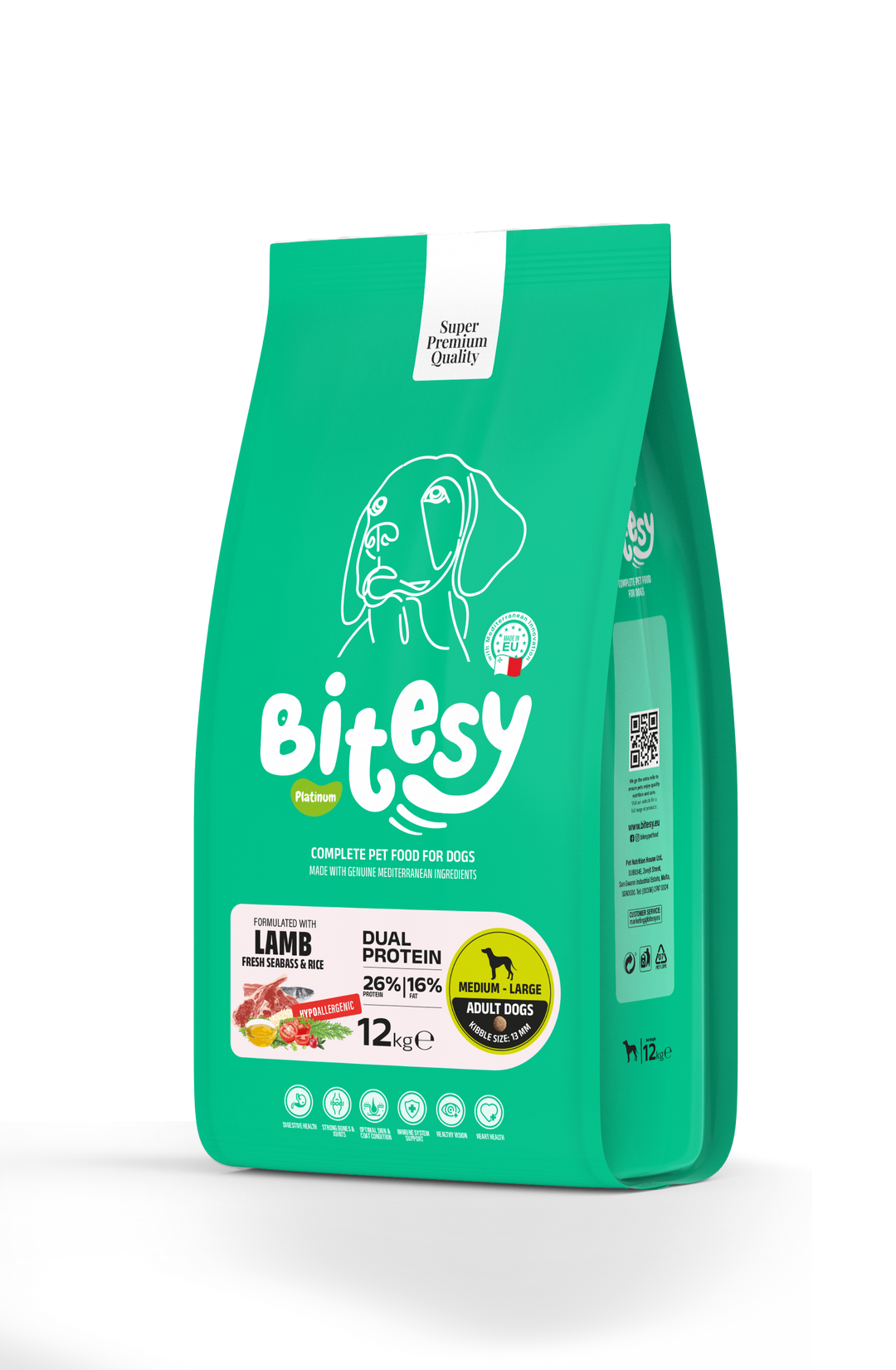 Bitesy Dog Dual Protein Lamb & Seabass (Medium & Large Breeds)
