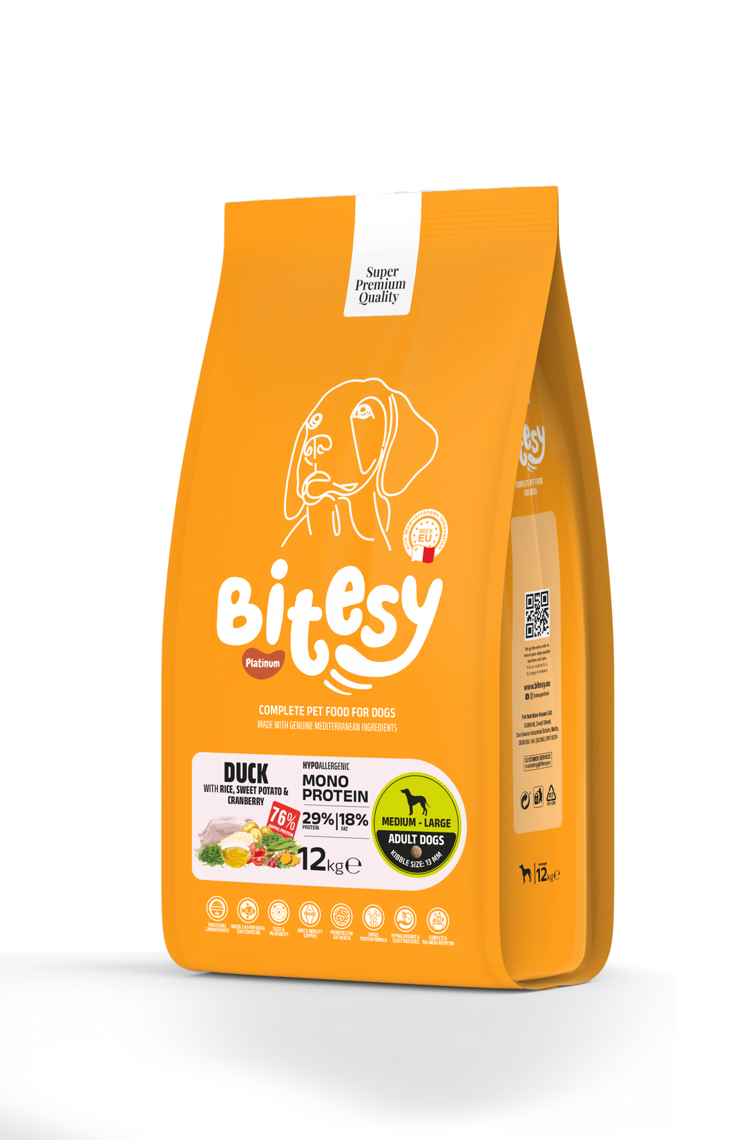 Bitesy Dog Mono Protein Duck & Sweet Potato (Medium & Large Breeds)