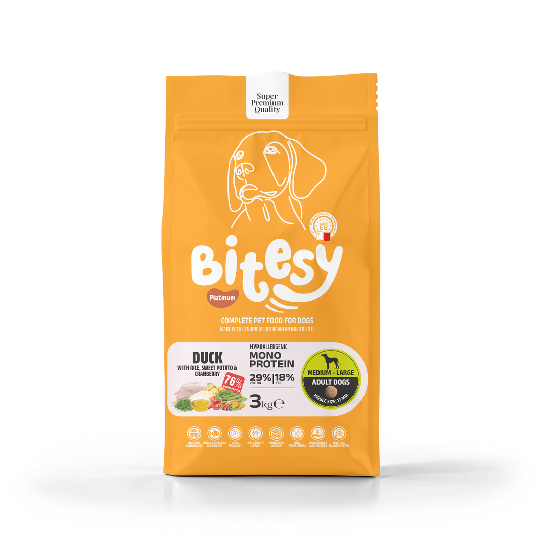 Bitesy Dog Mono Protein Duck & Sweet Potato (Medium & Large Breeds)