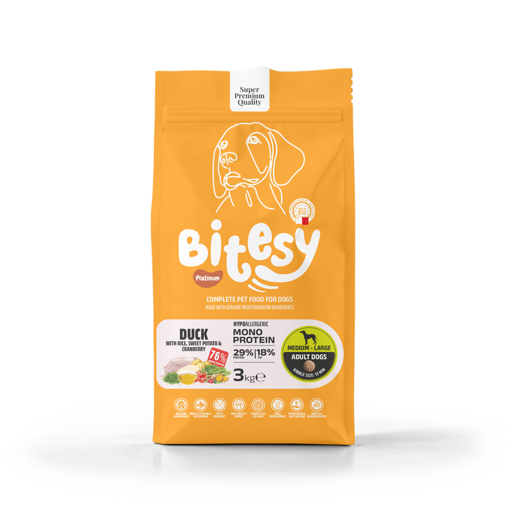 Bitesy Dog Mono Protein Duck & Sweet Potato (Medium & Large Breeds)