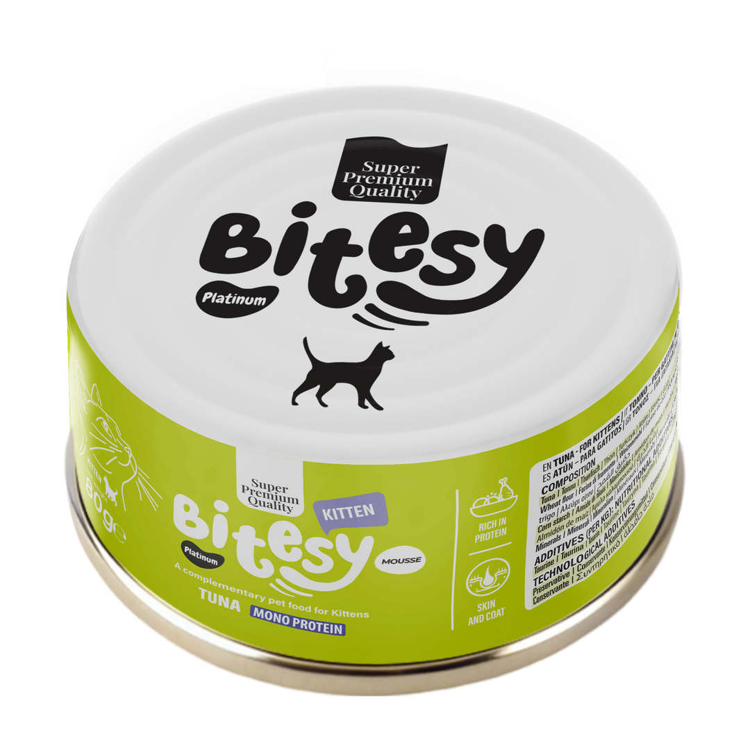 Bitesy cat wet food, 85g - Kitten, Tuna Mono Protein