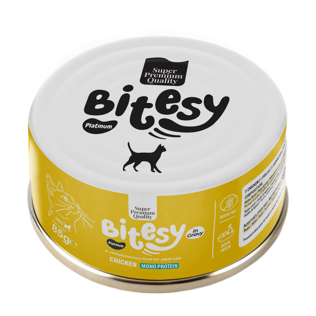 Bitesy cat wet food, 85g - Chicken Mono Protein