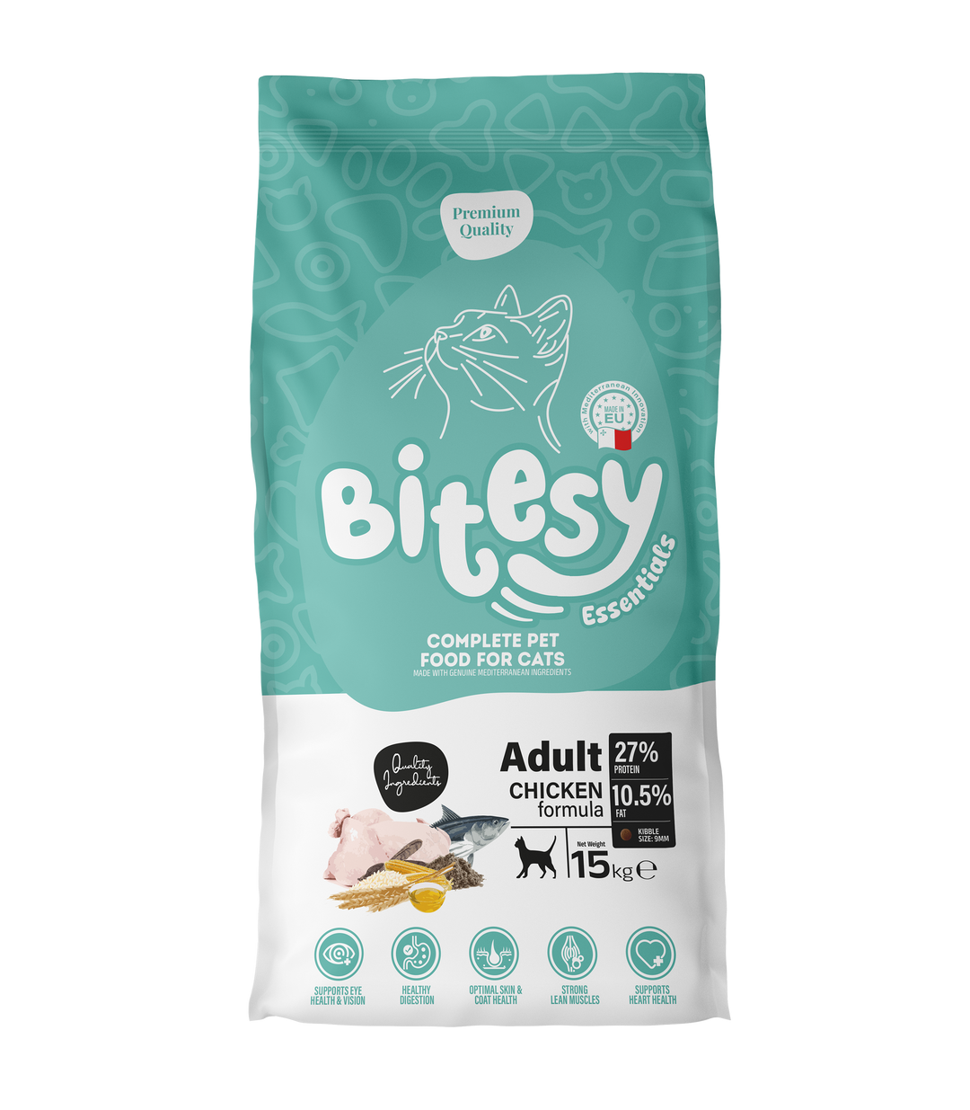 Bitesy Essentials cat with Chicken, 15 Kg