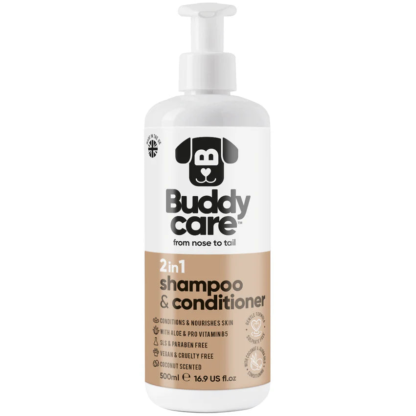 Buddy Care 2in1 Shampoo &amp; Conditioner Coconut Scented, 500ml