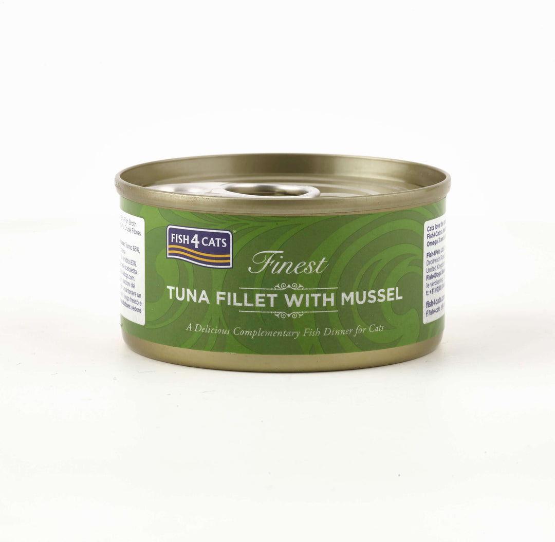 Fish4cats finest Tuna Fillet with Mussel 70g Tin