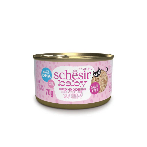 Schesir cat tin, Baby Chicken &amp; chicken liver 70g