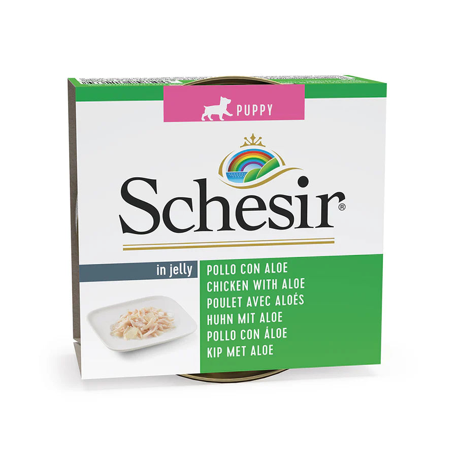 Schesir Dog tin 150g - Chicken with Aloe Puppy